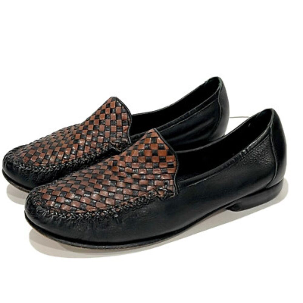 Cole Haan country black leather brown loafers shoes size 9.5
